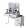 Hanah Home Mesa de Maquillaje Blanca con 10 Focos